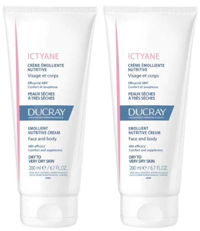 Ducray Ictyane Creme für trockene Haut 2x200 ml