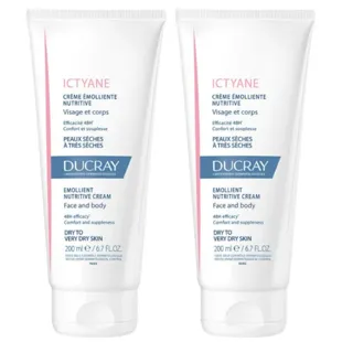 Ducray Ictyane Creme für trockene Haut 2x200 ml