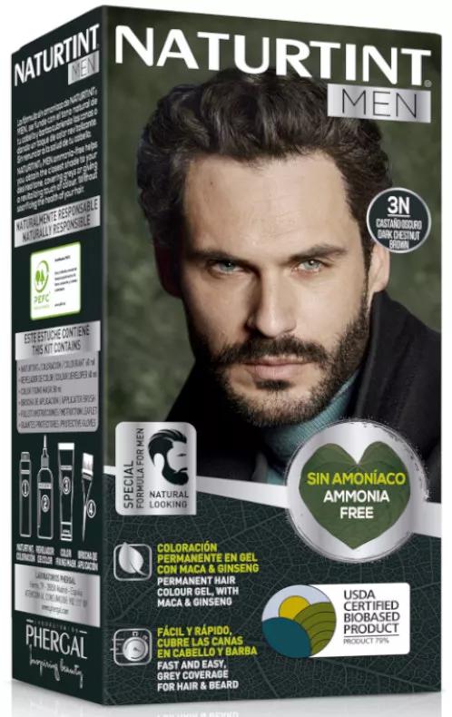 Naturtint Homens Tinta Permanente para Cabelo e Barba 3N Castanho Escuro 170 ml