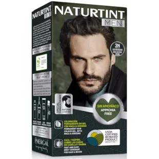 Naturtint Men Tintura Permanente para Cabelo e Barba 3N Castanho Escuro 170 ml