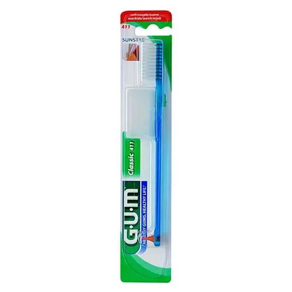 GUM toothbrush teeth Classic Soft 4 rows Grande head ref 411