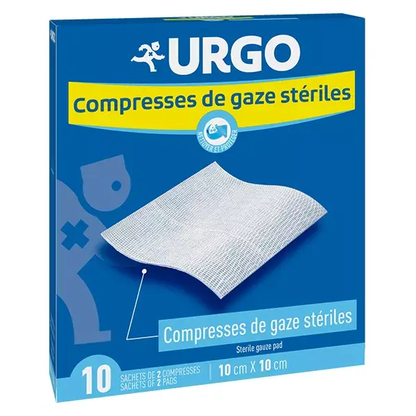 Urgo comprime sterile 10 borse X2 10cmx10cm