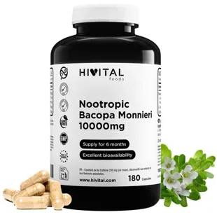 Hivital Nootropic Bacopa Monnieri 10000mg 180 Capsules