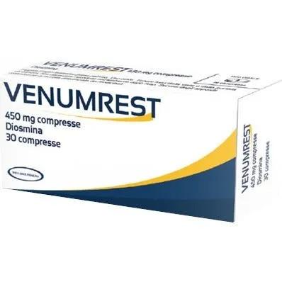 Venumrest 450mg Diosmina per Insufficienza Venosa e Fragilità capillare 30 Compresse