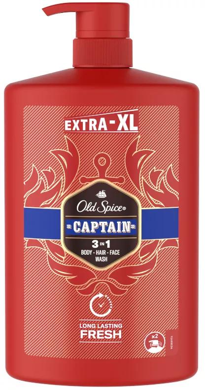 Old Spice Captain Gel douche et shampoing pour homme 1000 ml