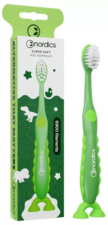 Nordics Brosse à dents pour enfants 6 900 Dinosaure vert