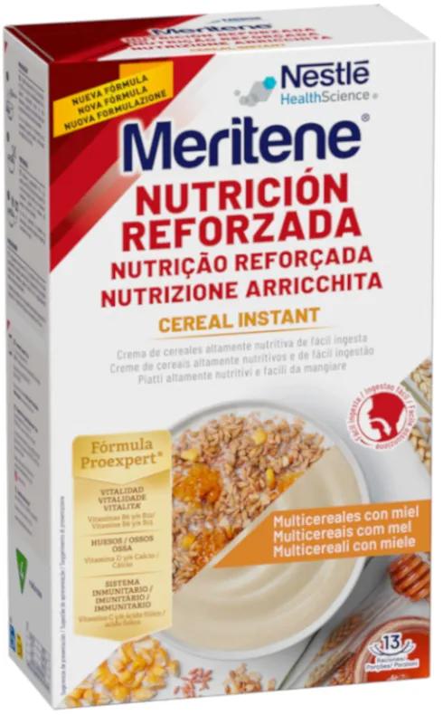 Céréales multigrains instantanées Meritene à valeur nutritionnelle renforcée avec miel 520 g