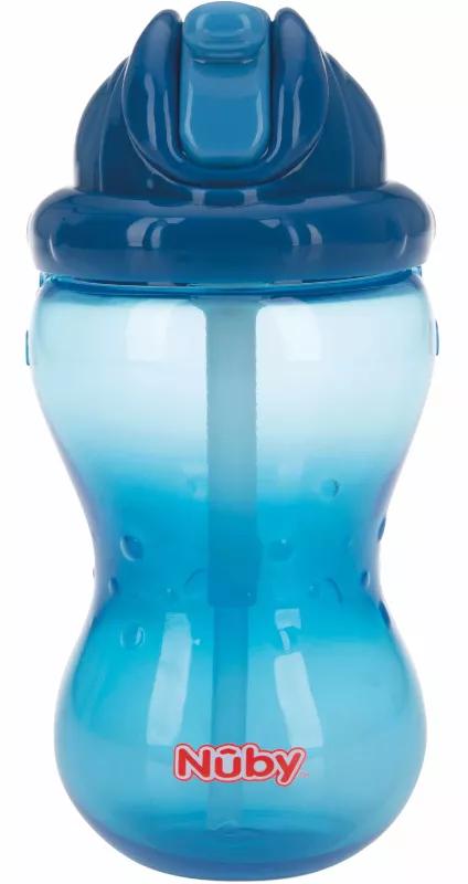 Nûby Flip-It Mug with Straw +12m 360 ml Blue