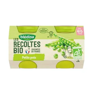Blédina Récoltes Bio Piselli 2 x 130g