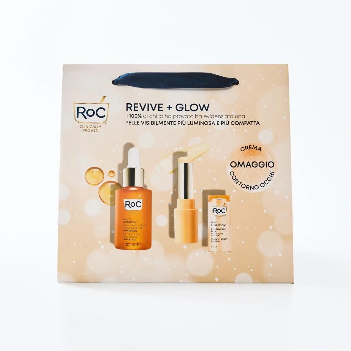 Roc Cofanetto Revive + Glow Siero Viso 30 ml + Balsamo Occhi Illuminante 4 g