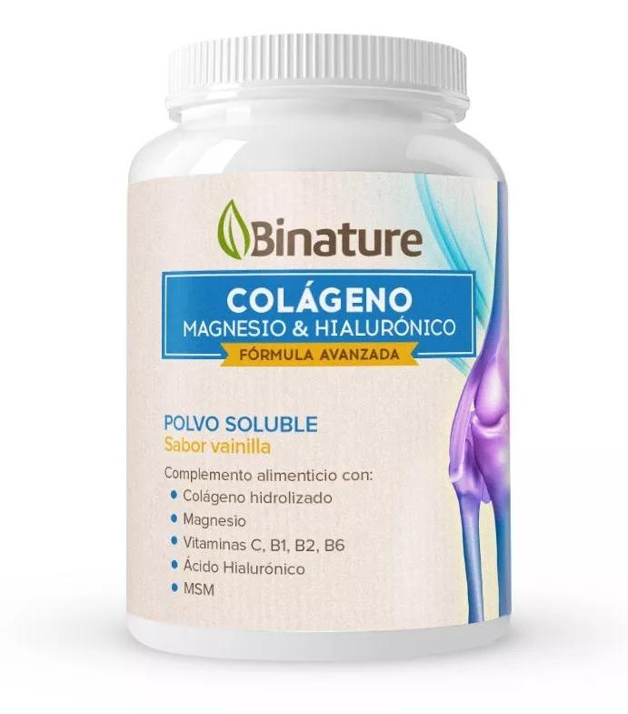 Binature Colagénio Magnésio e Ácido Hialurónico Frasco Sabor baunilha 369G