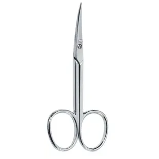 Beter Tesoura de manicure de couro curvado cromado 9 cm