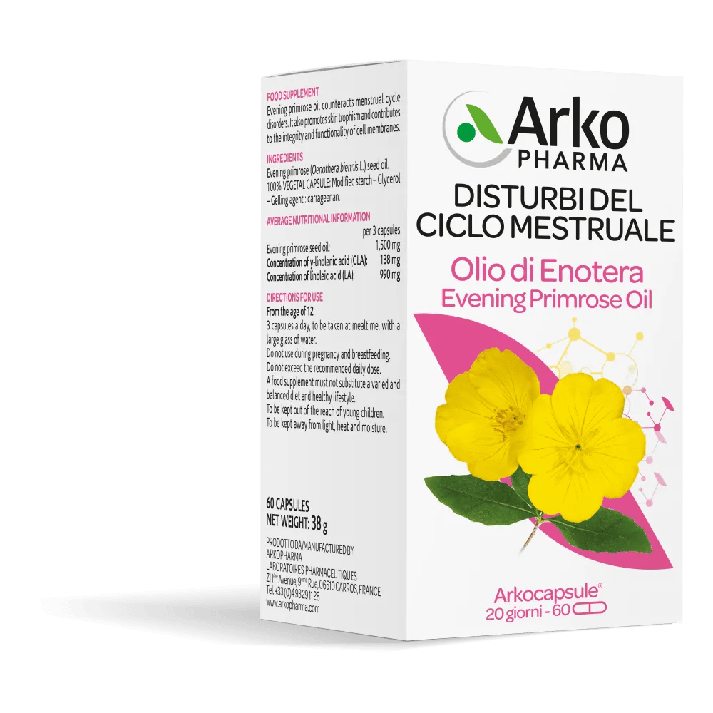 Arkocapsule Olio Enotera Integratore Ciclo Mestruale 60 Capsule