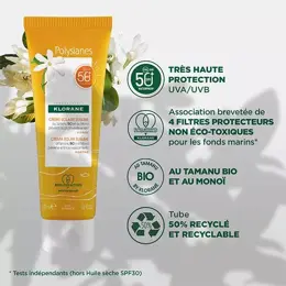 Klorane Monoï & Tamanu Crème Solaire Sublime Visage SPF50+ 50ml