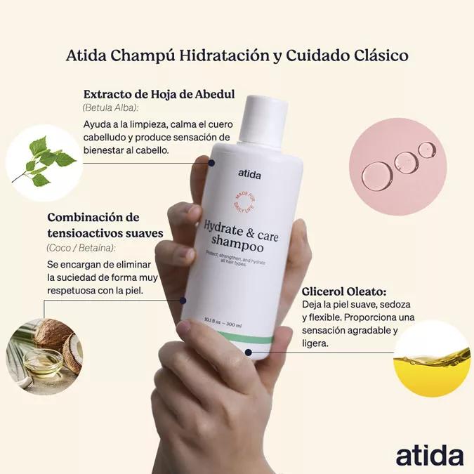 Atida Champú Hidratación y Cuidado Clásico 300 ml