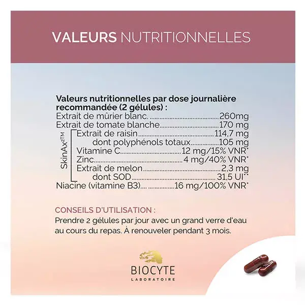 Biocyte Eclat Extrême Beauté Anti-Tâche & Rougeurs 40 gélules