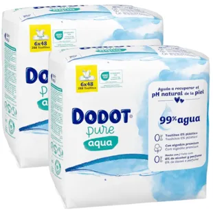 Lingettes Dodot Pure Aqua 0% Plastique 12x48 unités