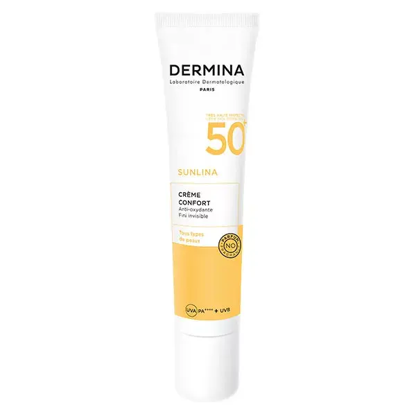Dermina Sunlina Crème Solaire Confort SPF50+ 40ml