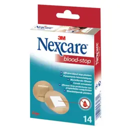 Nexcare Blood-Stop 14 pansements ronds