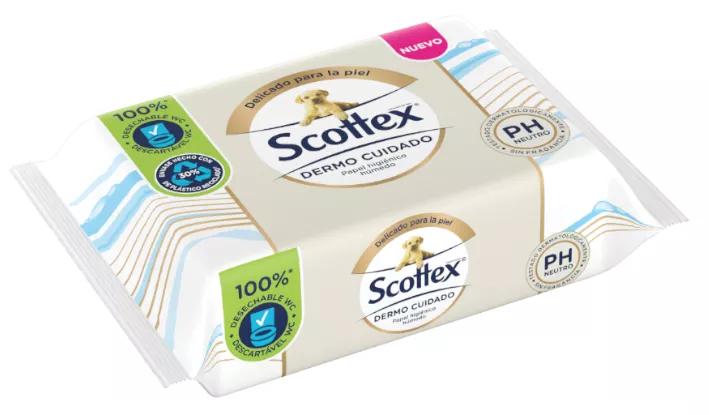 Scottex Fresh Papel Higiénico Húmedo Toallitas biodegradables con agua  micelar y vitamina e 74 uds