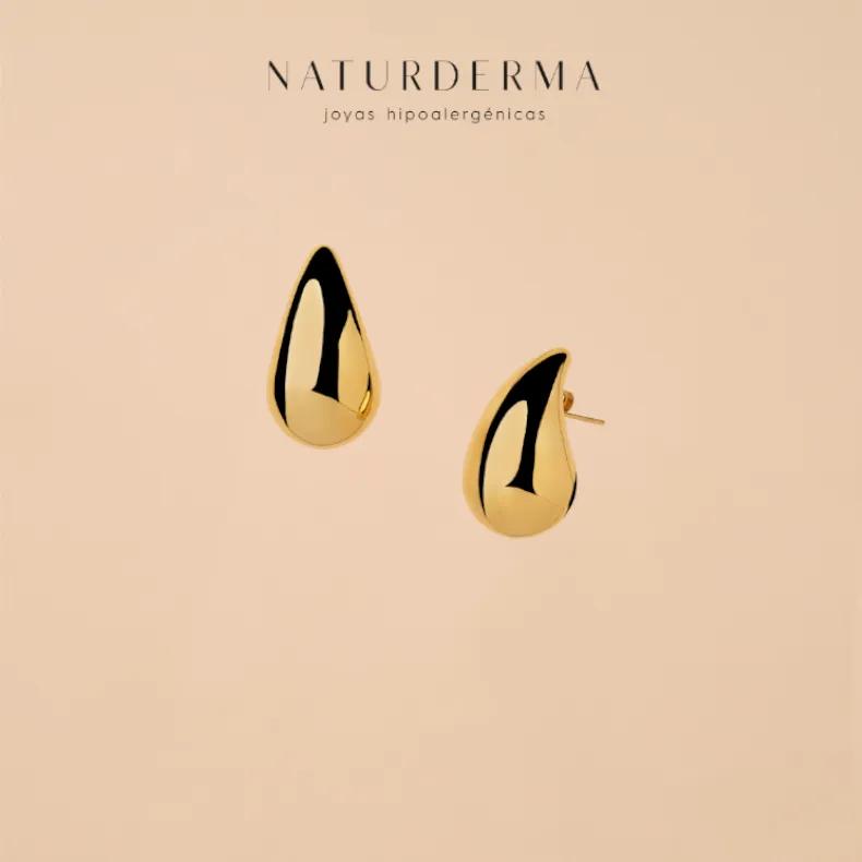 Naturderma Hypoallergenic Golden Teardrop Earrings 1 Pair