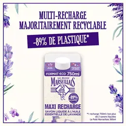 Le Petit Marseillais Pur Savon Liquide à l'Huile de Lavande Maxi Recharge 750ml