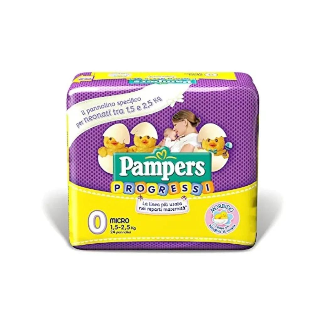 Pampers Progressi Pannolini Per Neonati Taglia 0 Micro 24 pezzi 1-2,5 Kg