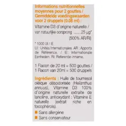 NutriExpert Vitamine D3 Naturelle 1000 UI 20ml