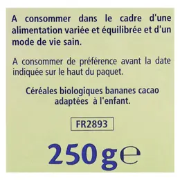 Hipp Bio Matins Gourmands Céréales Bananes Cacao +8m 250g