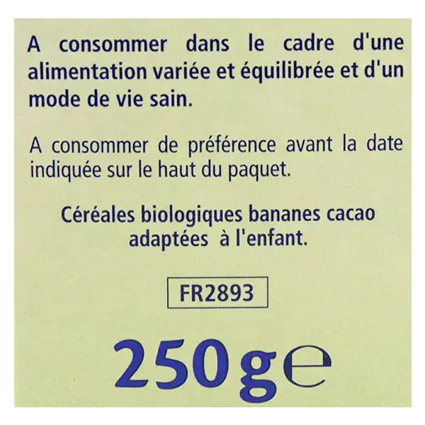 Hipp Bio Matins Gourmands Céréales Bananes Cacao +8m 250g