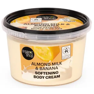 Organic Shop Almond Milk and Banana Smoothing Body Cream 250 ml