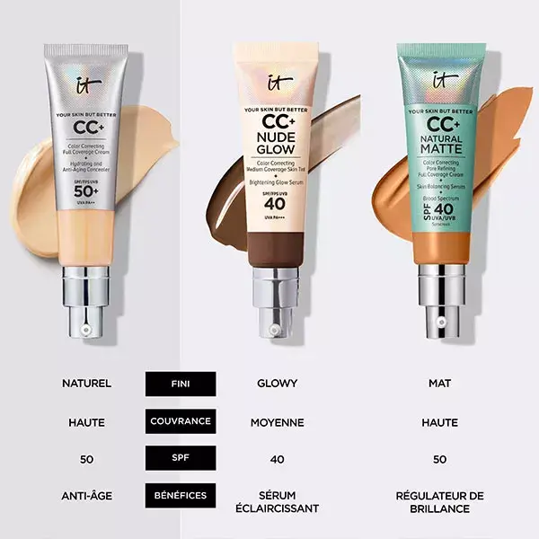 IT Cosmetics Fond de Teint Your Skin But Better CC+ Crème Correctrice SPF50+ Light Medium 32ml