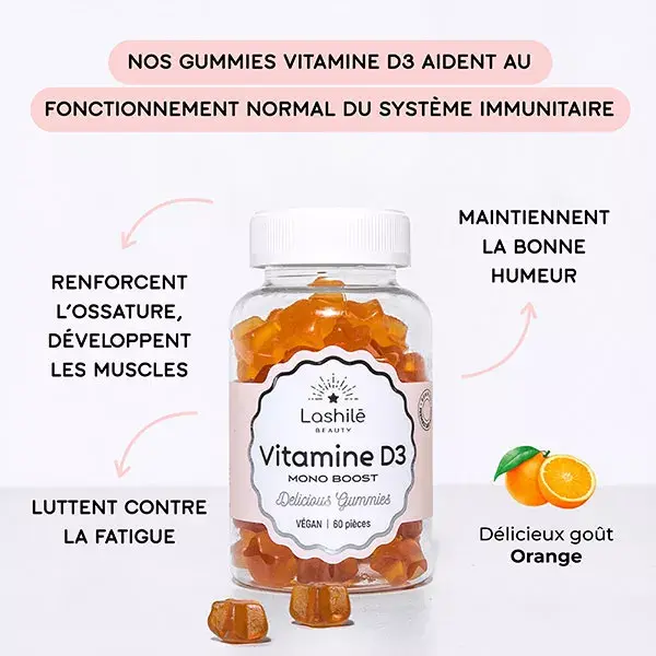 Lashilé Beauty Vitamine D3 Mono Boost 60 gummies