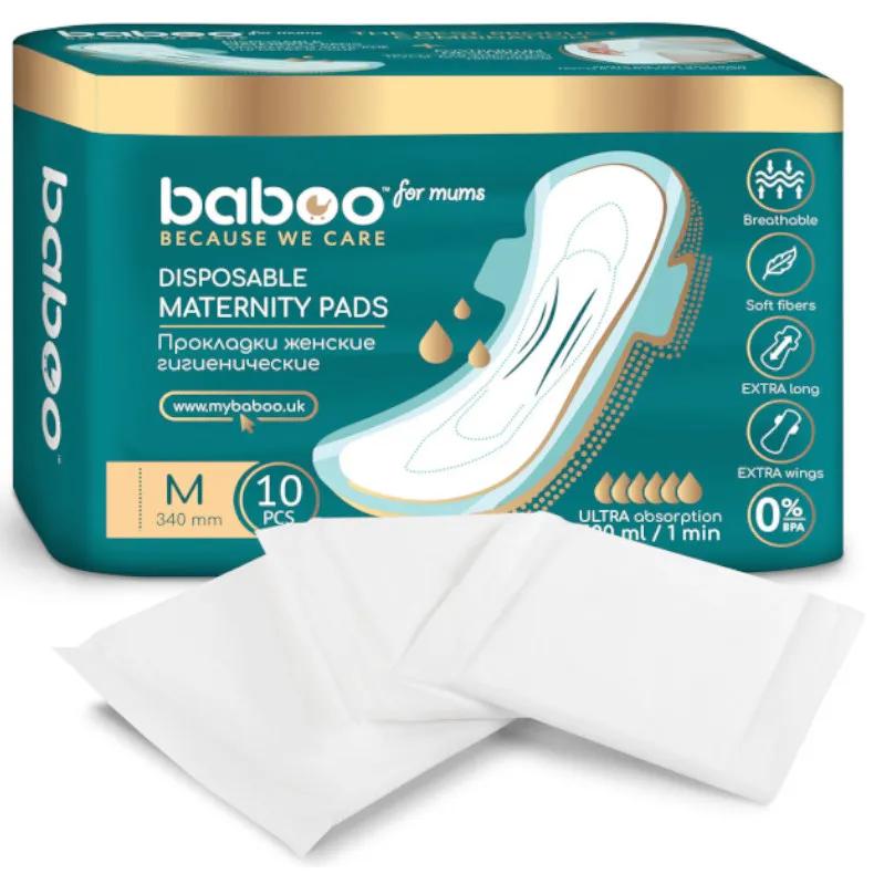 Baboo Serviettes post-partum jetables moyennes 10 unités