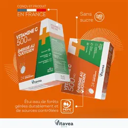 Vitavea Vitamine C 500mg Energie au quotidien 24 comprimés effervescents