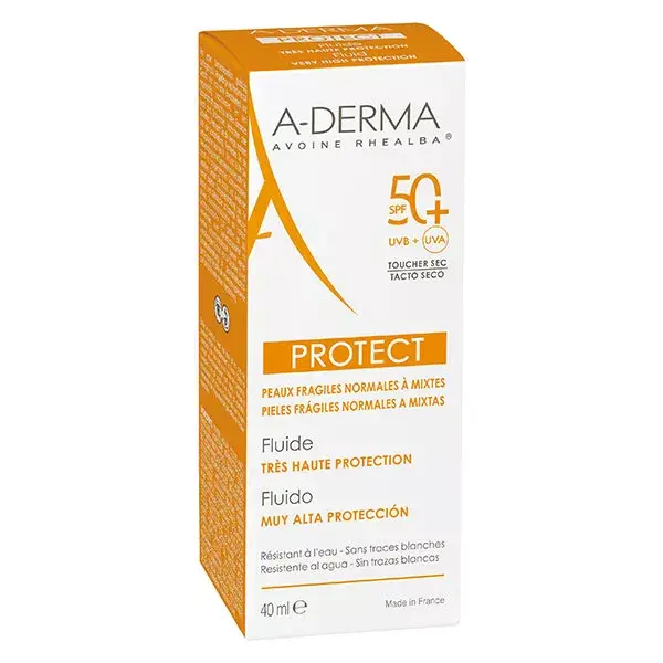 A-Derma Protect Fluido Protezione Elevata SPF50+ 40 ml