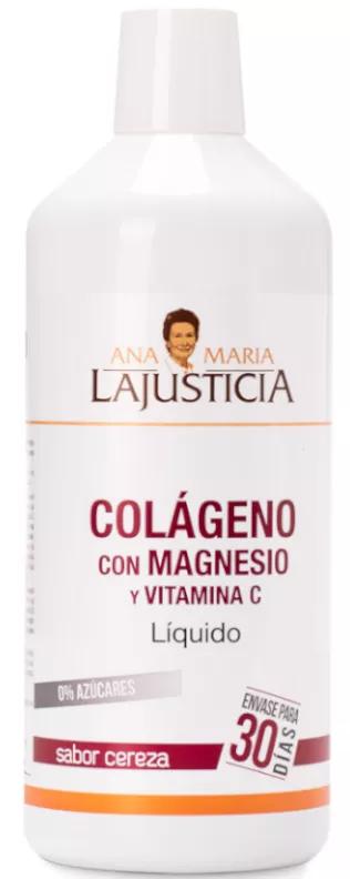 Ana María LaJusticia Colagénio, Magnésio e Vitamina C Sabor Cereja 1 L