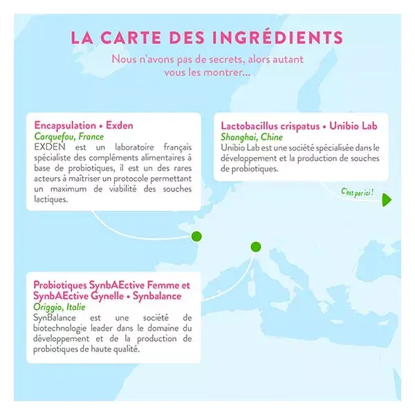 Nutri&Co Probiotique Flore Intime Confort & Santé Vaginale 60 gélules