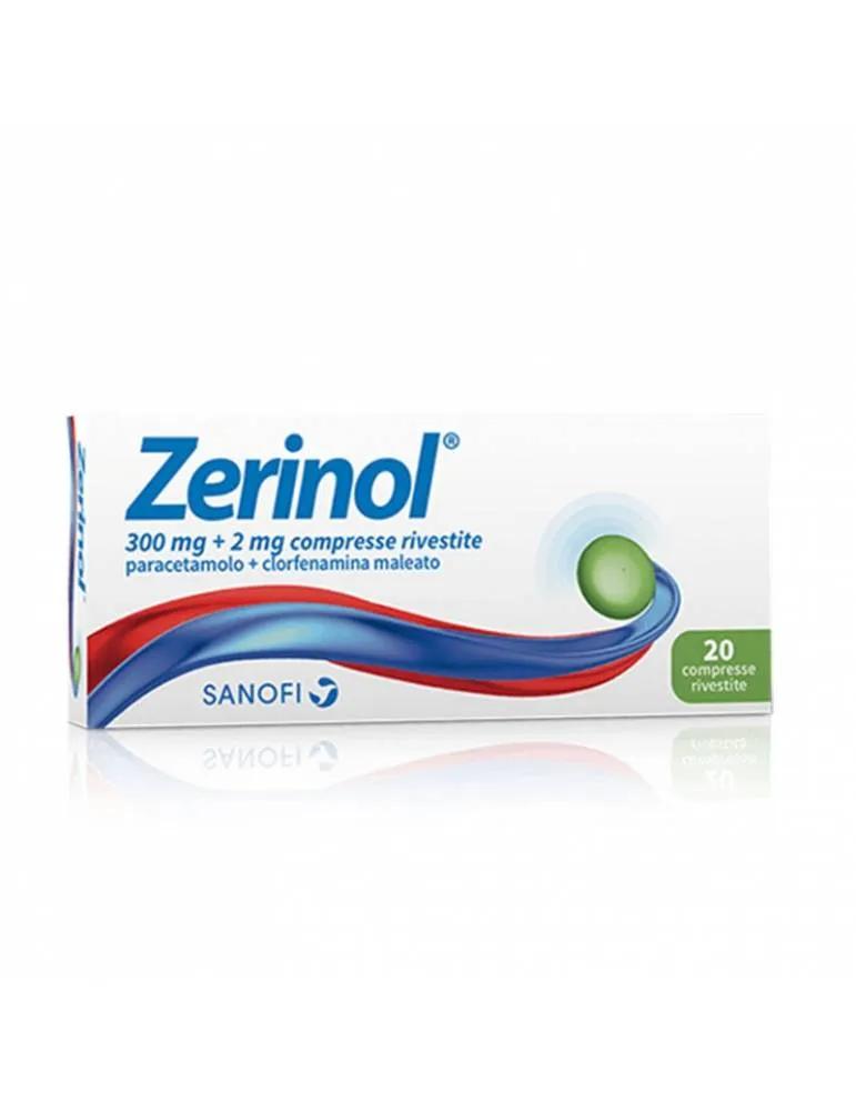 Zerinol 300mg + 2mg Contro Febbre e Influenza 20 Compresse Rivestite