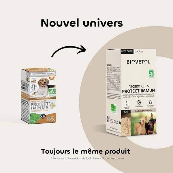 Vetobiol Probiotiques Protect'Immun Perros Pequeños Bio 25g