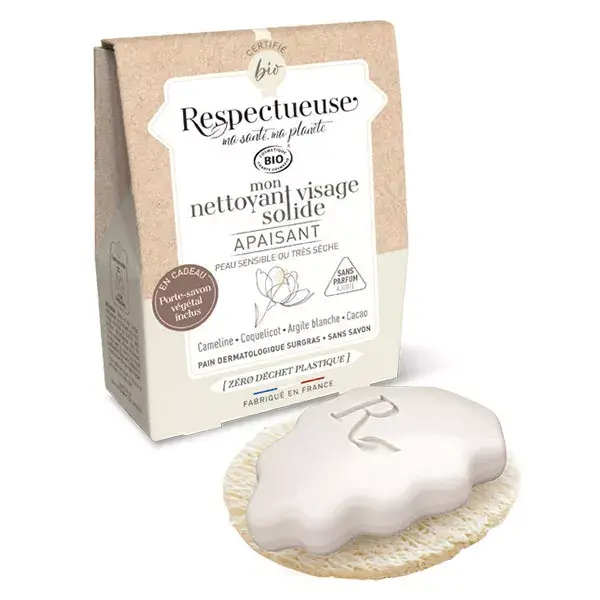 Respectueuse My Soothing Solid Face Wash 35g + Free Vegetable Soap Dish