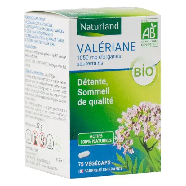 Naturland Valeriana Bio 75 cápsulas vegetales