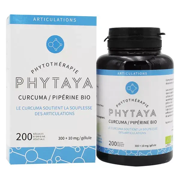 Phytaya Articulations Curcuma Pipérine Bio 200 gélules