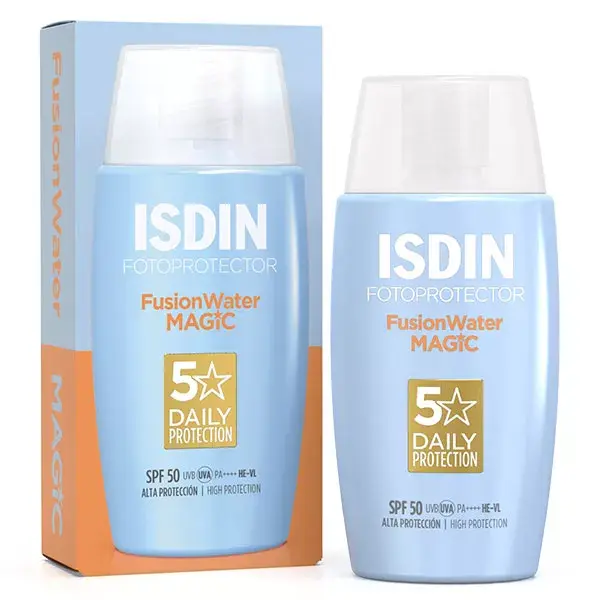 ISDIN Fotoprotector Fusion Water Magic Crème Solaire Visage Ultra-Légère SPF50 50ml