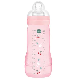 MAM Easy Active Thick Liquids Baby Bottle Bright Pink +6m 330ml
