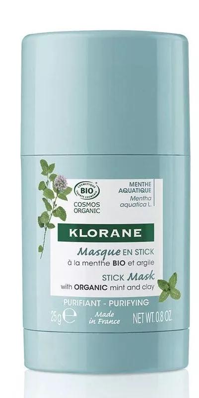 Klorane Máscara Stick Menta Aquática e Argila Bio 25 gr