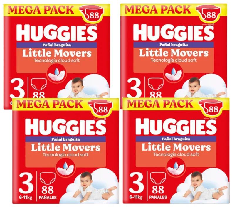 Huggies Little Movers Disney Panties Luiers Maat 3 (6-11 Kg) 4x88 Stuks