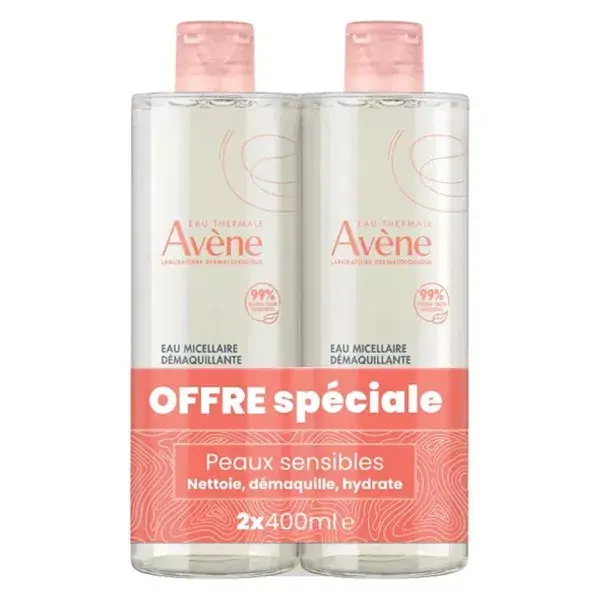 Avène Eau Thermale Les Essentiels Micellar Makeup Remover Water Set of 2 x 400 ml