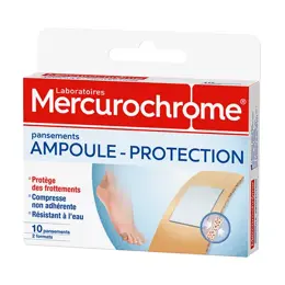 Mercurochrome Pansements Ampoules 2 Tailles boite de 10