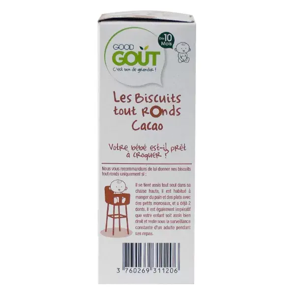Good Gout Round Cocoa Biscuits from 10m 80g